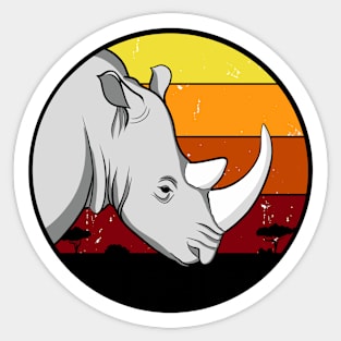 Rhinoceros head Sticker